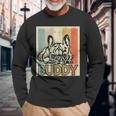 French Bulldog French Bulldog Frenchi Retro Vintage Langarmshirts Geschenke für alte Männer