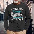 Friends Cruise 2024 Matching Vacation Group Trip Party Girls Long Sleeve T-Shirt Gifts for Old Men