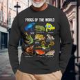 Frog Lover Types Of Frogs Frog Catcher Herpetology Frog Long Sleeve T-Shirt Gifts for Old Men