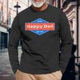 Fullsend Happy Dad Graphic Long Sleeve T-Shirt Gifts for Old Men