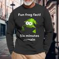 Fun Frog Fact Six Minutes Remain Cursed Frog Long Sleeve T-Shirt Gifts for Old Men