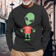 Alien Humans Aren't Real Cute Ufo Long Sleeve T-Shirt Gifts for Old Men