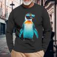 Bespectacled Emperor Penguin Long Sleeve T-Shirt Gifts for Old Men