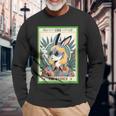 Bunny Cannabis Weed Lover 420 The Stoner Tarot Card Long Sleeve T-Shirt Gifts for Old Men