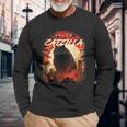 Cat Lover Catzilla Cat Humor Cat Long Sleeve T-Shirt Gifts for Old Men