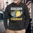 Cat And Taco Tacocat Spelled Backward Is Tacocat Long Sleeve T-Shirt Gifts for Old Men