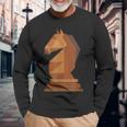 Chess Chess Player Springer Langarmshirts Geschenke für alte Männer