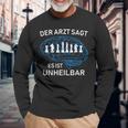 Chess Player Der Arzt Sagt Es Ist Unheilbar German Language Langarmshirts Geschenke für alte Männer