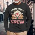 Christmas Crew Gingerbread In Candy House Cute Xmas Long Sleeve T-Shirt Gifts for Old Men