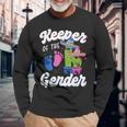 Cinco De Mayo Baby Shower Mexican Keeper Of The Gender Long Sleeve T-Shirt Gifts for Old Men