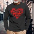 Dragon Heart Valentine Day Animals Dragon Lover Long Sleeve T-Shirt Gifts for Old Men