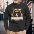 Fencing Dad Christmas For Dad Long Sleeve T-Shirt Gifts for Old Men