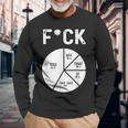 Fuck You Fuck That Fuck Off Adult Humor Pie Chart Long Sleeve T-Shirt Gifts for Old Men