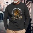 The Grillfather Bbq Fathers Day Present 2024 Long Sleeve T-Shirt Gifts for Old Men