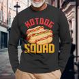 Hotdog Squad Hot Dog Joke Sausage Frankfurt Long Sleeve T-Shirt Gifts for Old Men
