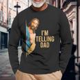 I'm Telling Dad Jesus Meme Kid Women Long Sleeve T-Shirt Gifts for Old Men