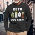 Keto Boo Crew Squad Long Sleeve T-Shirt Gifts for Old Men