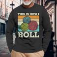 Knitting Crochet Yarn Vintage Graphic Plus Size Long Sleeve T-Shirt Gifts for Old Men