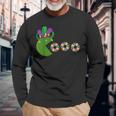 Mardi Gras Hat Eating King Cakes Mardi Gras Long Sleeve T-Shirt Gifts for Old Men