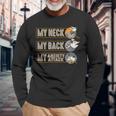 Opossum My Neck Back Anxiety Attack Possum Long Sleeve T-Shirt Gifts for Old Men