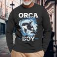 Orca Animal Orca Boy Long Sleeve T-Shirt Gifts for Old Men