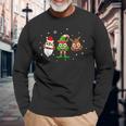 Poop Santa Elf Reindeer Christmas Pajama Long Sleeve T-Shirt Gifts for Old Men