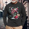Santa North Pole Ugly Christmas Pole Dancer Santa Long Sleeve T-Shirt Gifts for Old Men