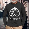 Snowboard Schifoan Snowboarder Skiing Ski Langarmshirts Geschenke für alte Männer