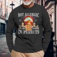 Weird Meme Not Allergic To Peanut Cursed Peanut Butter Long Sleeve T-Shirt Gifts for Old Men