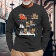 Yorkie Christmas Pajama Santa Reindeer Long Sleeve T-Shirt Gifts for Old Men