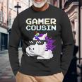 Gamer Cousin Einhorn Pixel Geschenk Multiplayer Nerd Geek Langarmshirts Geschenke für alte Männer