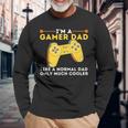 Gamer Dad Like A Normal Dad Video Game Gaming Father Long Sleeve T-Shirt Gifts for Old Men