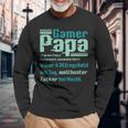 Gamer Papa Definition Gaming Pc Konsoleater Lustig Spruch Langarmshirts Geschenke für alte Männer