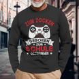 Gamer Zocker Games Zum Zocken Geboren Zur Schul Langarmshirts Geschenke für alte Männer