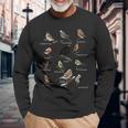 Garden Birds Bird Drawing Bird Chalkfink Buntspecht Bunting Langarmshirts Geschenke für alte Männer