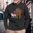 Gay Ally Mama Bear Lgbt Flags Rainbow Pride Month Mom Women Long Sleeve T-Shirt Gifts for Old Men