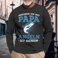 Geboren Um Mit Papa Fishing Zu Gehen Saying Angler Langarmshirts Geschenke für alte Männer