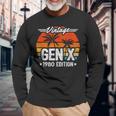 Gen X 1980 Generation X 1980 Birthday Gen X Vintage 1980 Long Sleeve T-Shirt Gifts for Old Men
