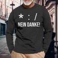 Genderstern Gendersternchen Gendersprache No Danke Langarmshirts Geschenke für alte Männer