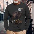 Genuine Eagle Sea Eagle Bald Eagle Polygon Eagle Langarmshirts Geschenke für alte Männer