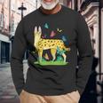 Ginger Serval Big Wild Cats African Animal Big Cat Rescue Long Sleeve T-Shirt Gifts for Old Men
