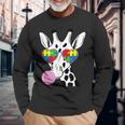 Giraffe Puzzle Piece Autism Awareness Autistic Warrior Long Sleeve T-Shirt Gifts for Old Men