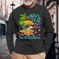 Girls Trip 2024 Palm Tree Sunset North Carolina Beach Long Sleeve T-Shirt Gifts for Old Men