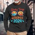 Girls Trip Bahamas 2024 Summer Vacation Beach Matching Long Sleeve T-Shirt Gifts for Old Men