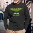 Give Peas A Chance Cute Pea Pun Long Sleeve T-Shirt Gifts for Old Men