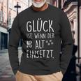 Glück Wenn Alt Einsetz Langarmshirts Geschenke für alte Männer