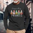 Gnomes De Jardin Drôles De Noël Avec Mes Nains De Jardin T-shirt à manches longues Cadeaux pour les vieillards