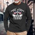 God Guns And Trump Us President Election Donald Trump 2024 Long Sleeve T-Shirt Gifts for Old Men