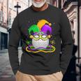 Golf Wearing Jester Hat Masked Beads Mardi Gras Player Long Sleeve T-Shirt Gifts for Old Men