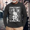 Goth Aesthetic Grunge Occult Emo Satanic Dark Fantasy Long Sleeve T-Shirt Gifts for Old Men